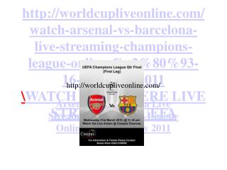 Free Arsenal Vs Barcelona Live Streaming Champions League On