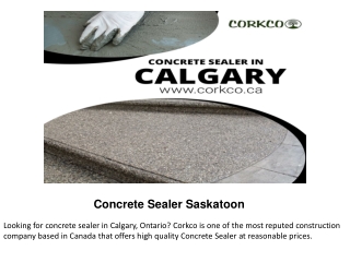 Concrete Sealer in Calgary
