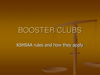 BOOSTER CLUBS