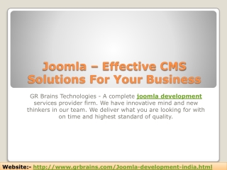 Joomla – Effective CMS Solutions For Your Business