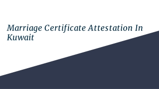 Marriage certificate attestation in kuwait
