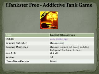 iTankster Free - Addictive Tank Game