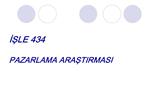ISLE 434 PAZARLAMA ARASTIRMASI