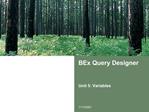 BEx Query Designer