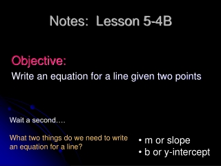 Notes: Lesson 5-4B