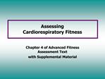 assessing cardiorespiratory fitness