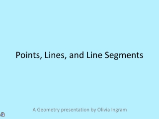 Points, Lines, and Line Segments