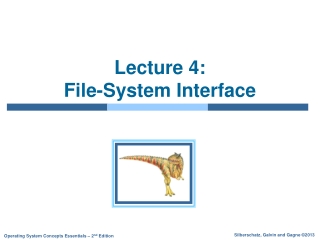 Lecture 4:   File-System Interface