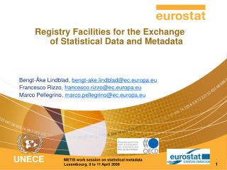 Registry Facilities for the Exchange of Statistical Data and Metadata