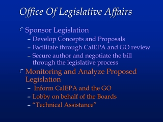Office Of Legislative Affairs