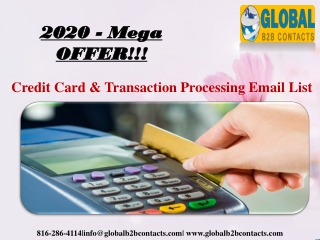 Credit Card & Transaction Processing Email List