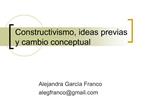 Constructivismo, ideas previas y cambio conceptual
