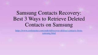 Best 3 Ways to Retrieve Deleted Contacts on Samsung