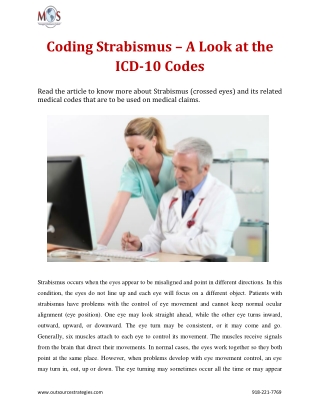Coding Strabismus – A Look at the ICD-10 Codes