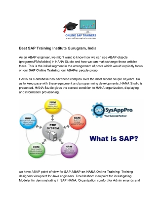 Best SAP Training Institute Gurugram, India