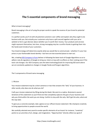 The 5 essential components of brand messaging