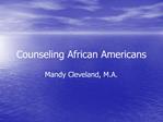 Counseling African Americans