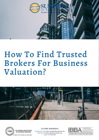 How To Find Trusted Brokers For Business Valuation?