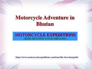 Motorcycle Adventure in Bhutan