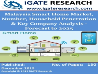 Malaysia Smart Home Market, Number, Household Penetration & Key Company Analysis - Forecast to 2025