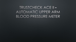 TrustCheck Ace II - Automatic Upper Arm Blood Pressure Meter|TrustCheck Ace II - Automatic Upper Arm Blood Pressure Mete
