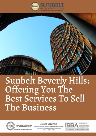 Sunbelt Beverly Hills: Offering You the Best Services to Sell the Business