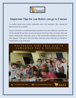 Important  Tips for you Before you go to Cancun