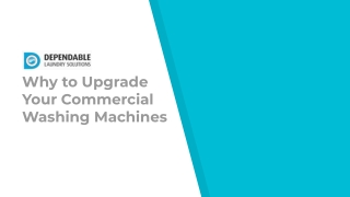Why to Upgrade Your Commercial  Washing Machines