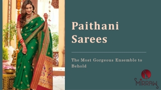 Latest Designer Paithani Sarees