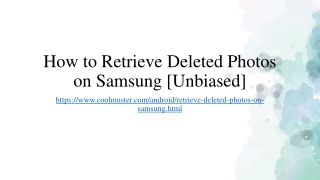 How to Retrieve Deleted Photos on Samsung [Unbiased]