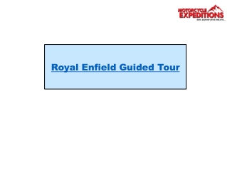 Royal Enfield Guided Tour