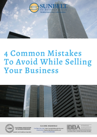 4 Common Mistakes to Avoid While Selling Your Business