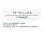 PSY 6430 Unit 6