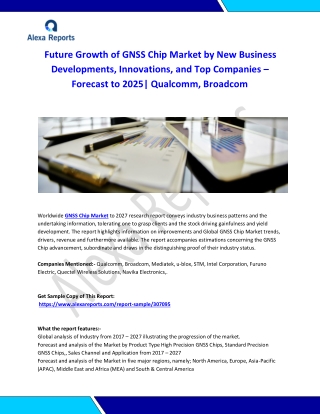Global GNSS Chip Market Analysis 2015-2019 and Forecast 2020-2025