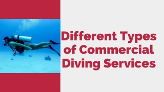 Different Types of Commercial Diving Services