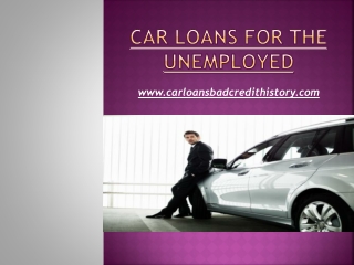 Car loans for the unemployed