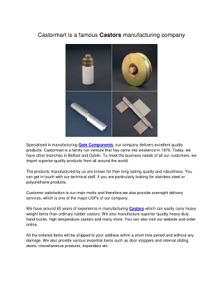 Castormart is a famous Castors manufacturing company