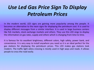 Use Led Gas Price Sign To Display Petroleum Prices