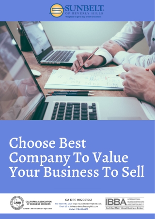 Choose Best Company to Value Your Business to Sell