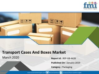 Transport Cases And Boxes Market is Anticipated to Register at a Healthy CAGR of ~3.2% During the Forecast Period 2018 -