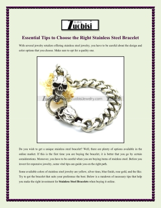 Essential Tips to Choose the Right Stainless Steel Bracelet