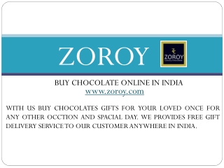 Buy Chocolates Online at Zoroy