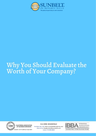 Why You Should Evaluate the Worth of Your Company?