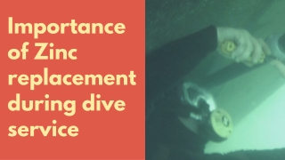 Importance of Zinc replacement during dive service