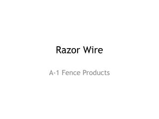 Razor Wire Mumbai Manufacturers