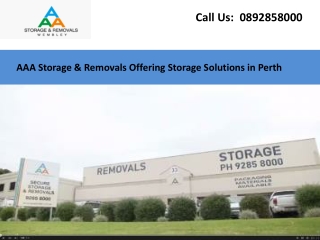 AAA Storage & Removals Offering Storage Solutions in Perth