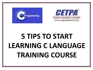 5 Tips To Start Learning C Language Training Course