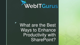 What are the Best Ways to Enhance Productivity with SharePoint?