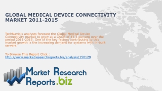 Global Medical Device Connectivity Market 2011-2015:MarketR