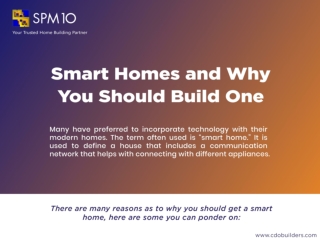 Smart Homes and Why You Should Build One